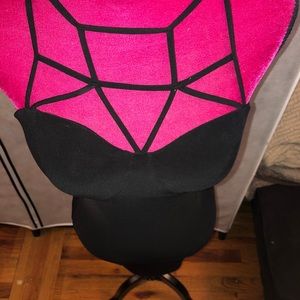 Sexy black dress with cutout detail on chest